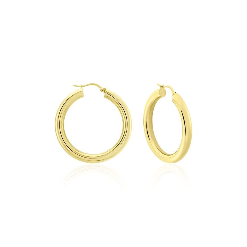 MARIANA 1 Damen Creolen Edelstahl vergoldet B 5 mm - Creolen Damen | OROVIVO