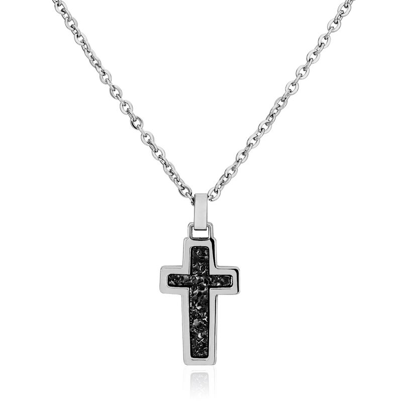 VOLCAN 2 Herren Collier Edelstahl Religi&ouml;ses Kreuz - Halsketten Herren | OROVIVO