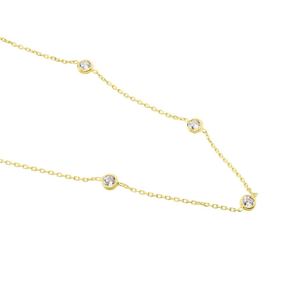 Damen Collier Gold 375 Zirkonia Reni - Halsketten Damen | OROVIVO