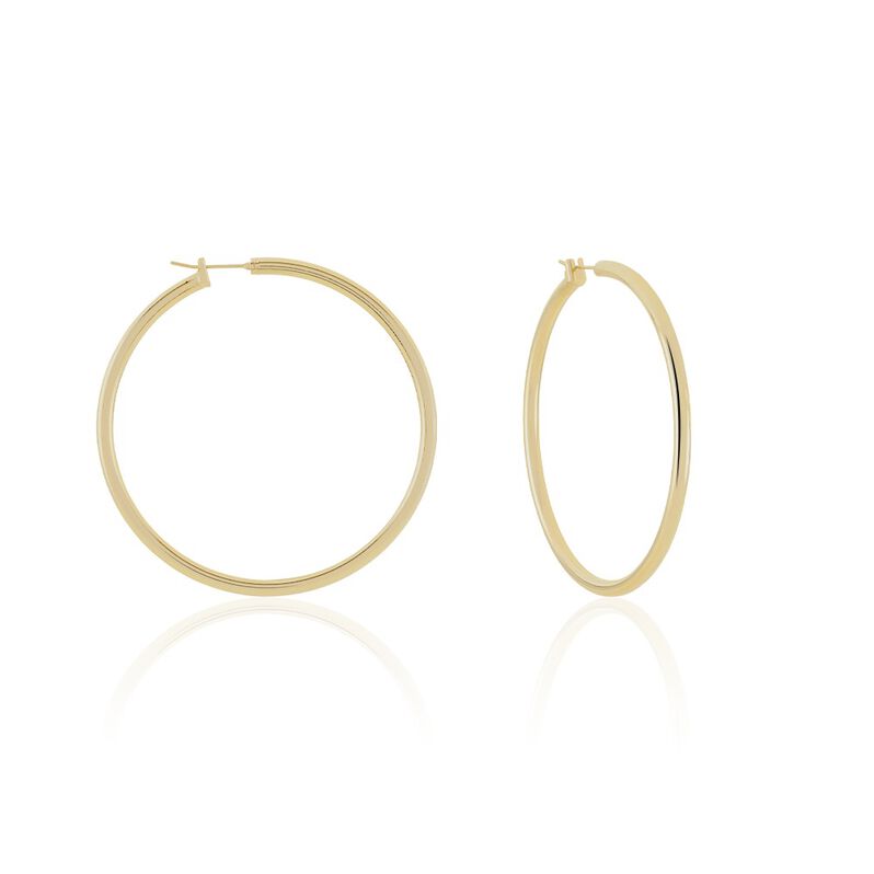 Damen Creolen Messing Gold plattiert - Creolen Damen | OROVIVO