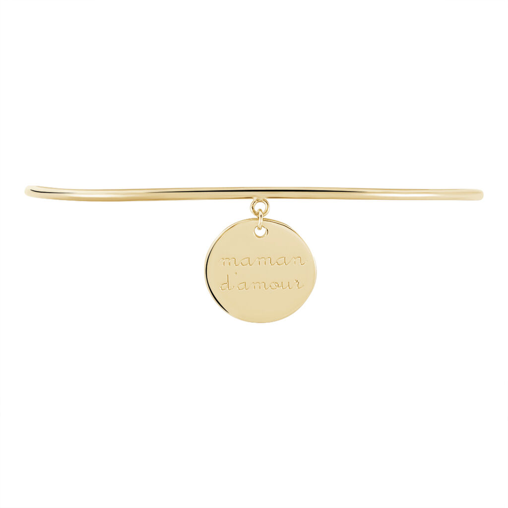 Jonc Plaque Or Abelinda Ouvert Pastille - Spannringe Damen | OROVIVO