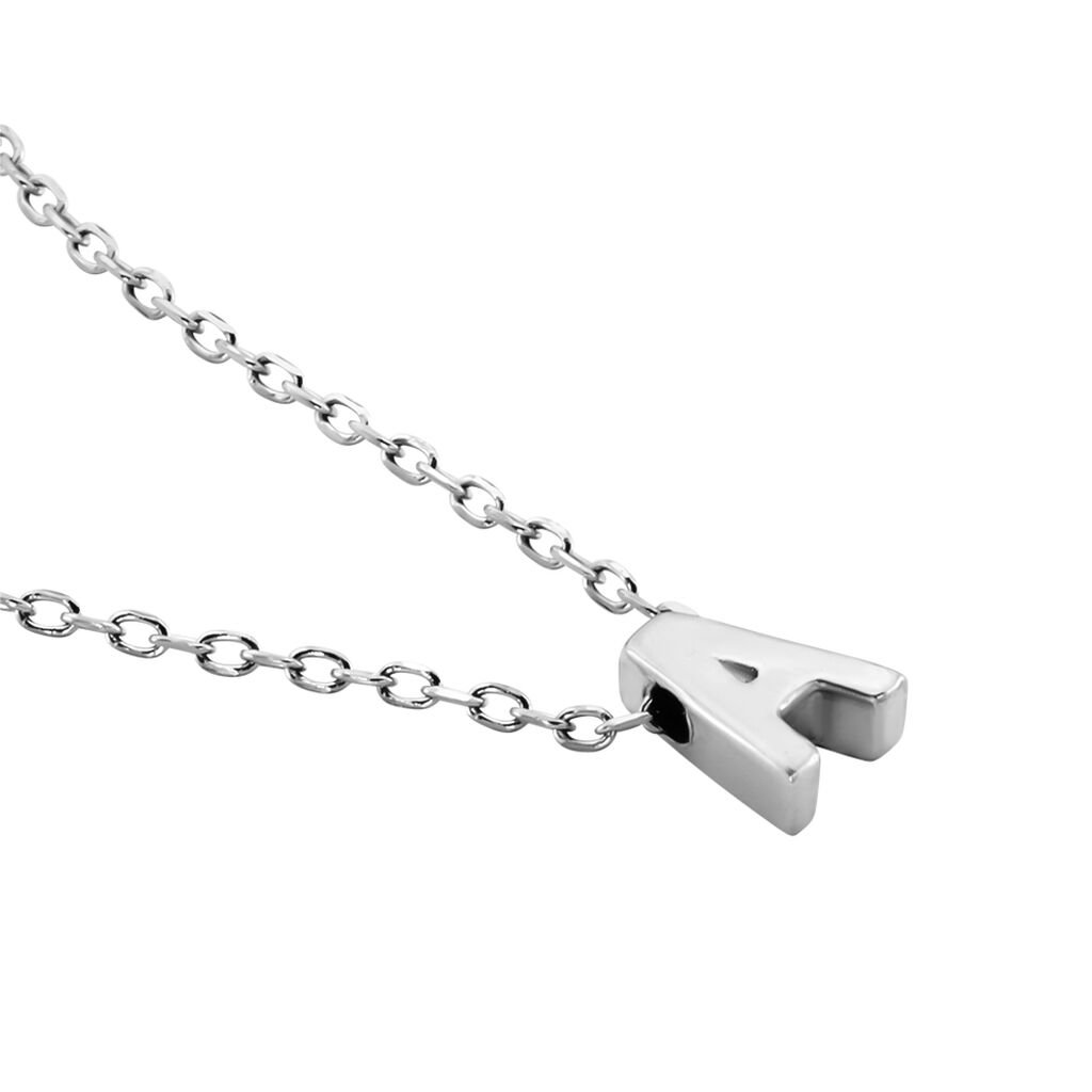 Damen Collier Silber Silber 925 Buchstabe A