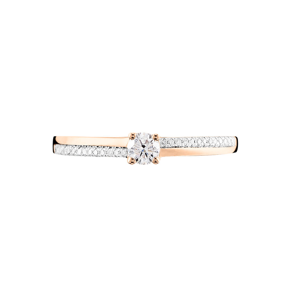 Bague Solitaire Alexandra Or Rose Diamant - Spannringe Damen | OROVIVO