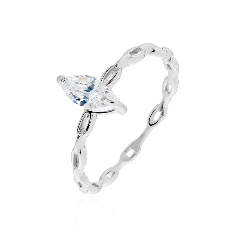 Bague Argent Rhodie Carlotta Corps De Bague Ajoure - Spannringe Damen | OROVIVO
