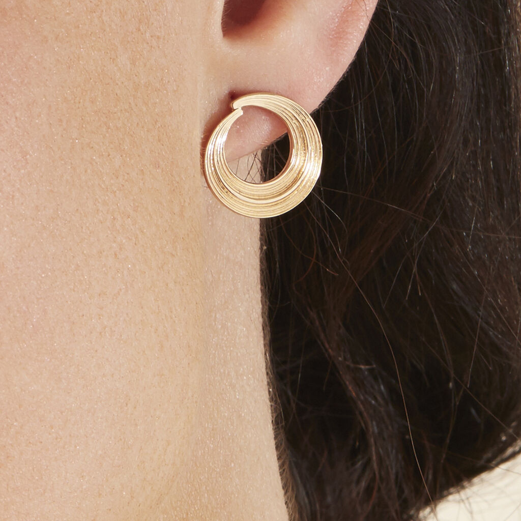 Damen Ohrstecker Messing Gold 750 plattiert  - Ohrringe Damen | OROVIVO