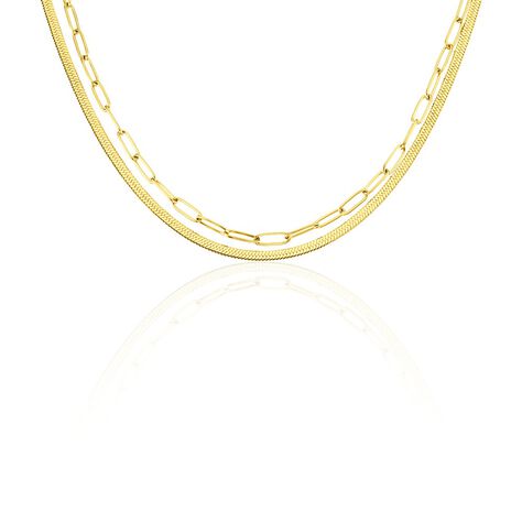 Damen Halskette Edelstahl Vergoldet Gliederkette - Halsketten Damen | OROVIVO
