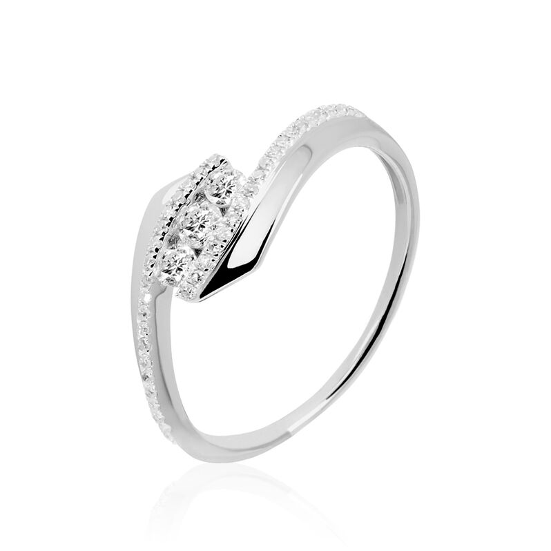 Bague Barbara Or Blanc Diamant - Spannringe Damen | OROVIVO