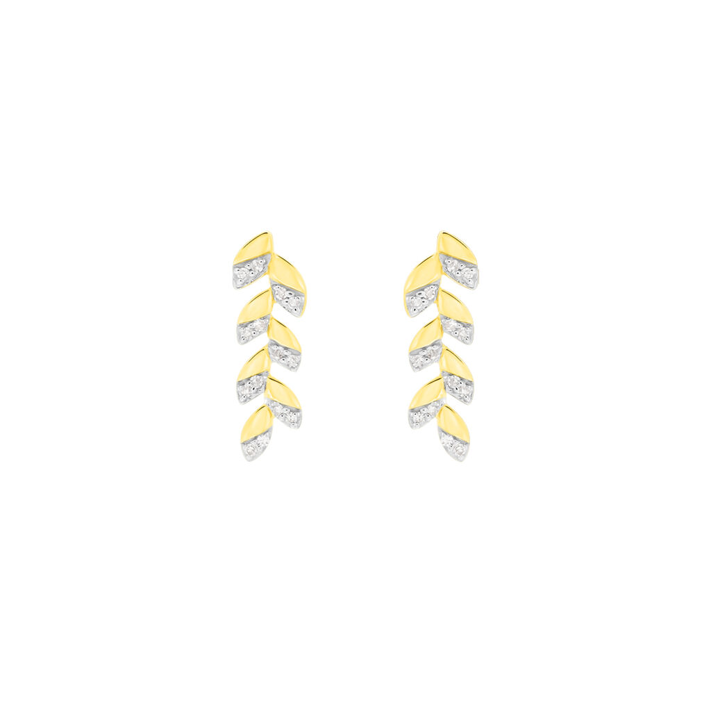 Boucles D'oreilles Or Jaune 375/1000 Ber - Spannringe Damen | OROVIVO