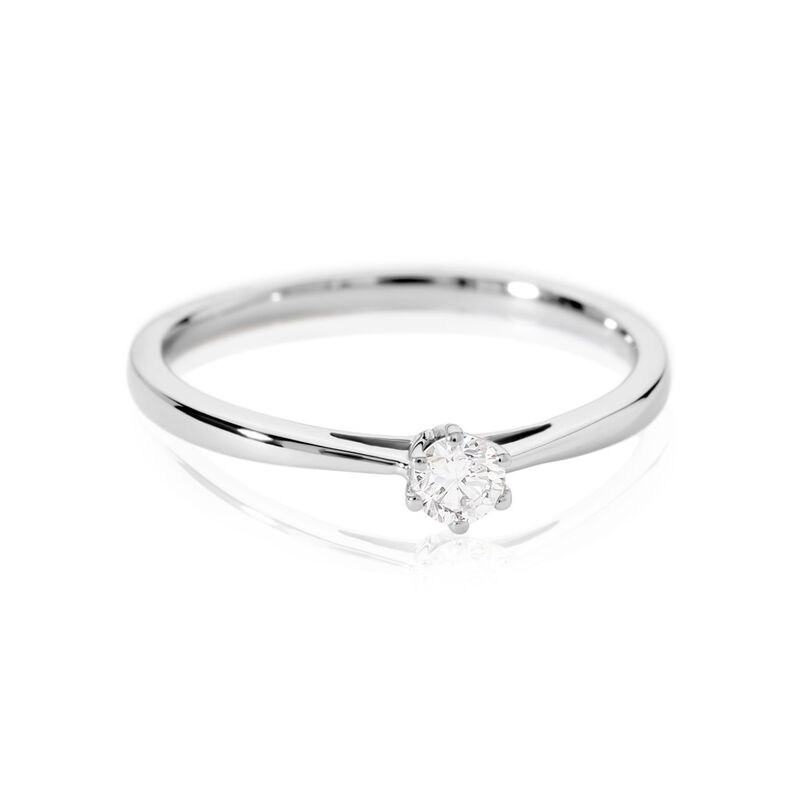 SIRA Damen Ring Platin Wei&szlig; 950 Diamant Wei&szlig; 0,11 ct - Verlobungsringe Damen | OROVIVO