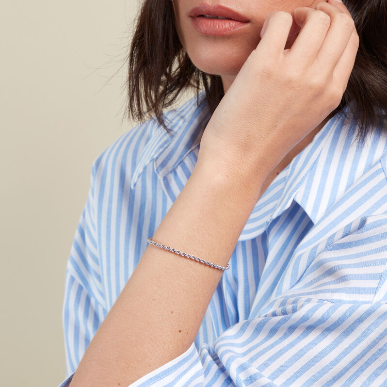 Bracelet Jerry Maille Corde Or Weiss - Spannringe Damen | OROVIVO