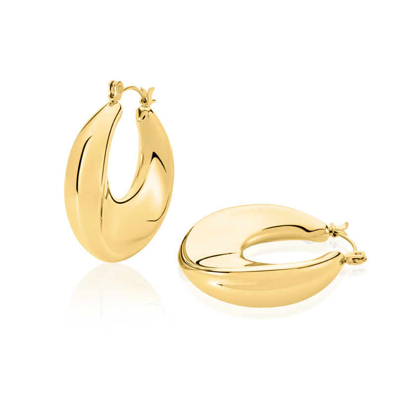 CLAIRE Damen Creolen Edelstahl vergoldet - Creolen Damen | OROVIVO