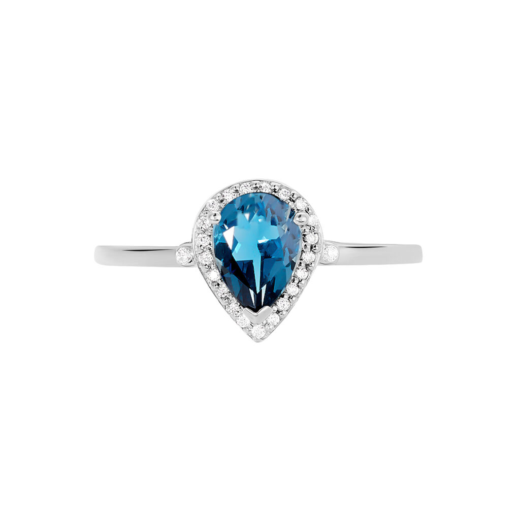 Bague Anatolie Or Weiss Poire Topaze - Spannringe Damen | OROVIVO