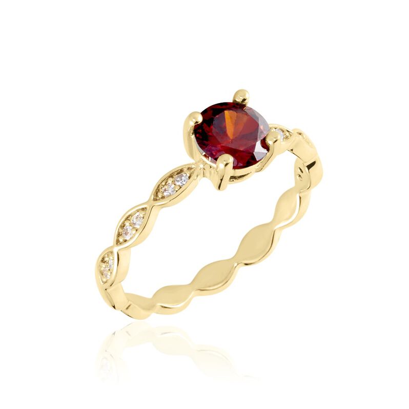 Bague Kurt Plaqué Or Jaune Oxyde De Zirconium - Spannringe Damen | OROVIVO