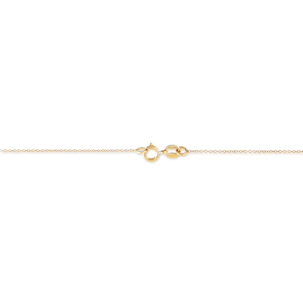 GOUTTE Damen Collier Gold 375 (9 Karat) Topas Blau 0,76 ct Tropfen