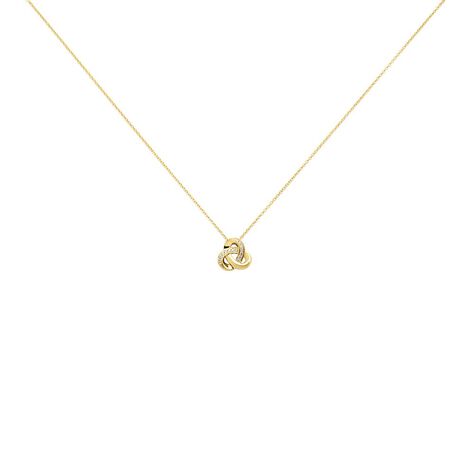 Damen Halskette Gold 375 Diamant 0,0034ct Knot  - Halsketten Damen | OROVIVO