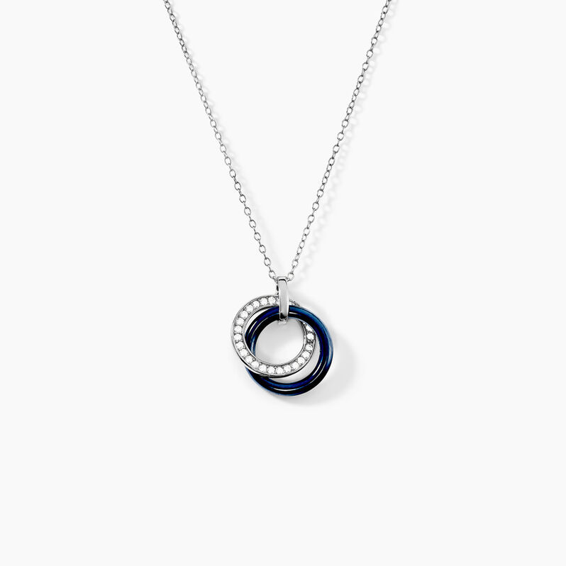 Collier Grizzel Argent Rhodié Céramique Oxyde - Spannringe Damen | OROVIVO
