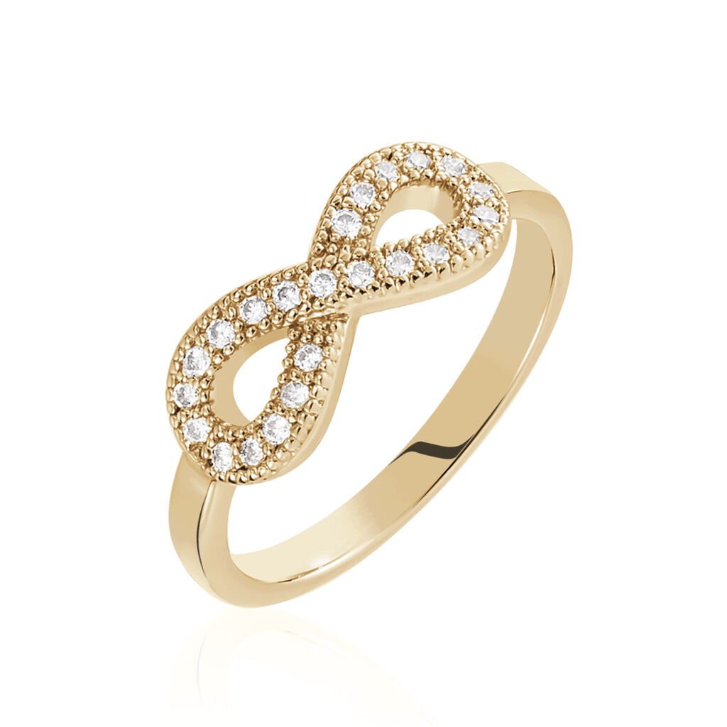 Damen Ring Vergoldet Zirkonia Unendlichkeit Merane  - Ringe mit Stein Damen | OROVIVO
