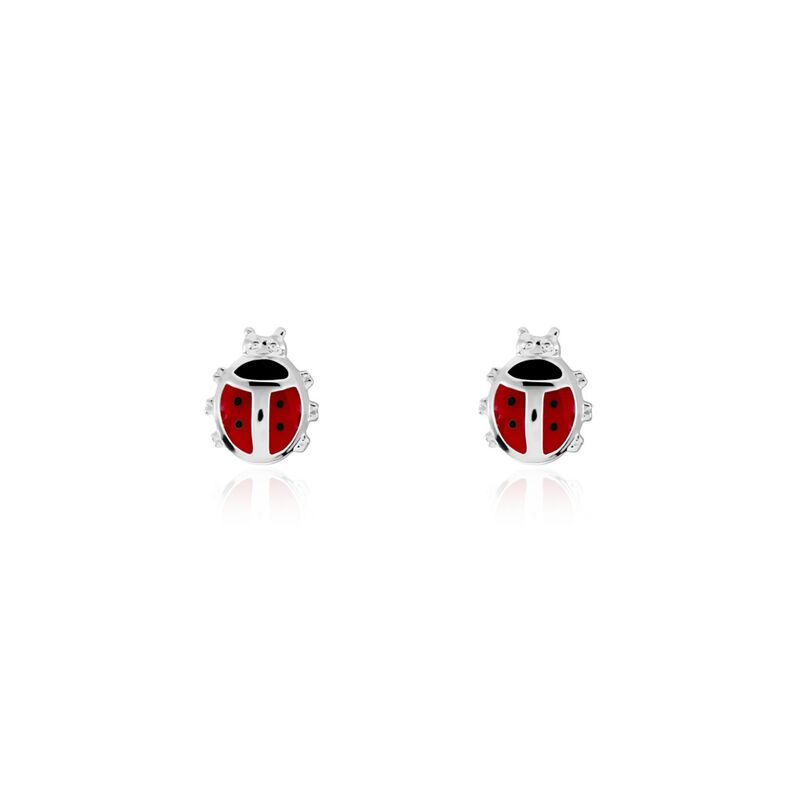 Kinder Ohrstecker Silber 925 Marienkäfer  - Ohrstecker Kinder | OROVIVO