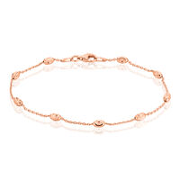 Damenarmband Silber 925 Rosé Vergoldet Kugeln