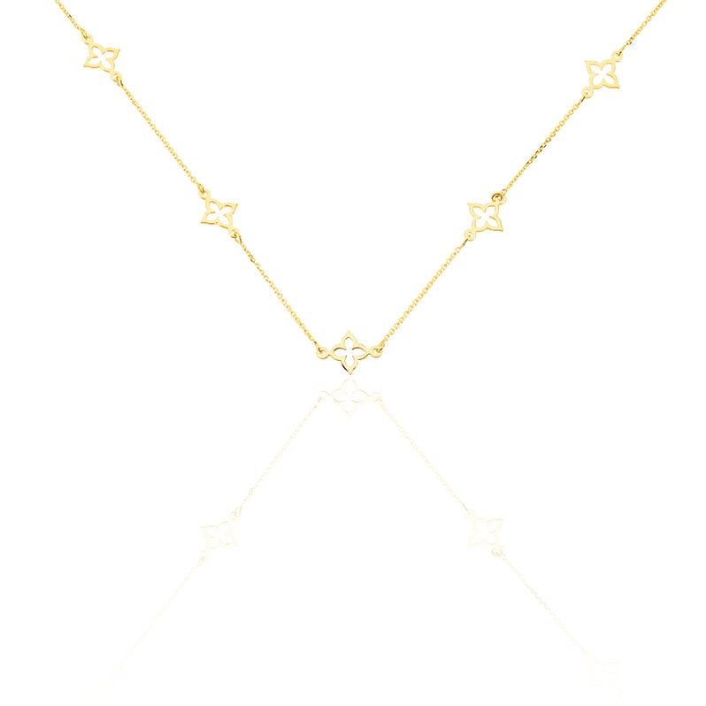 KALIA 1 Damen Collier Gold 375 (9 Karat) Talisman Kleeblatt - Halsketten Damen | OROVIVO