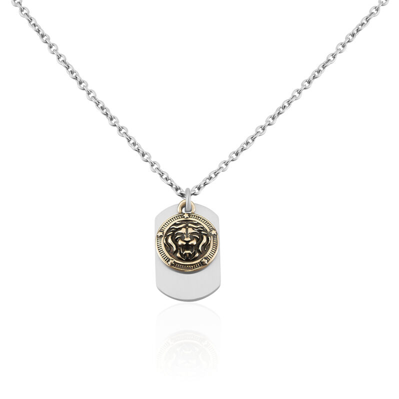 Herren Halskette Edelstahl Bicolor Dog Tag - Halsketten Herren | OROVIVO