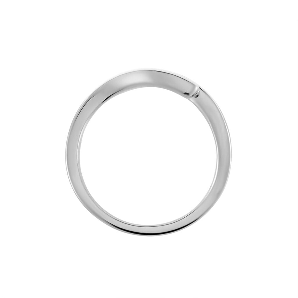 Damenring Silber 925 rhodiniert gewellt Panagiota - Ringe Damen | OROVIVO