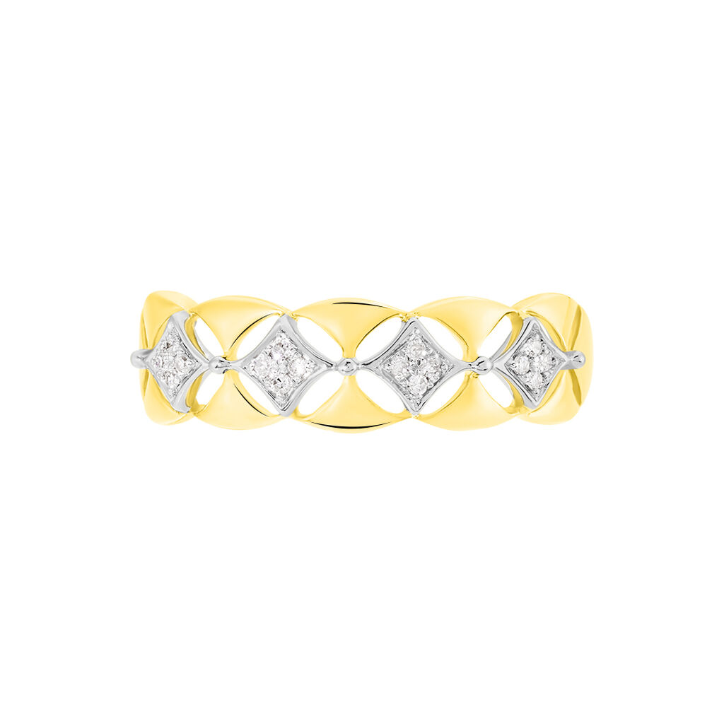 Bague Or Bicolore Caterine Diamants - Spannringe Damen | OROVIVO
