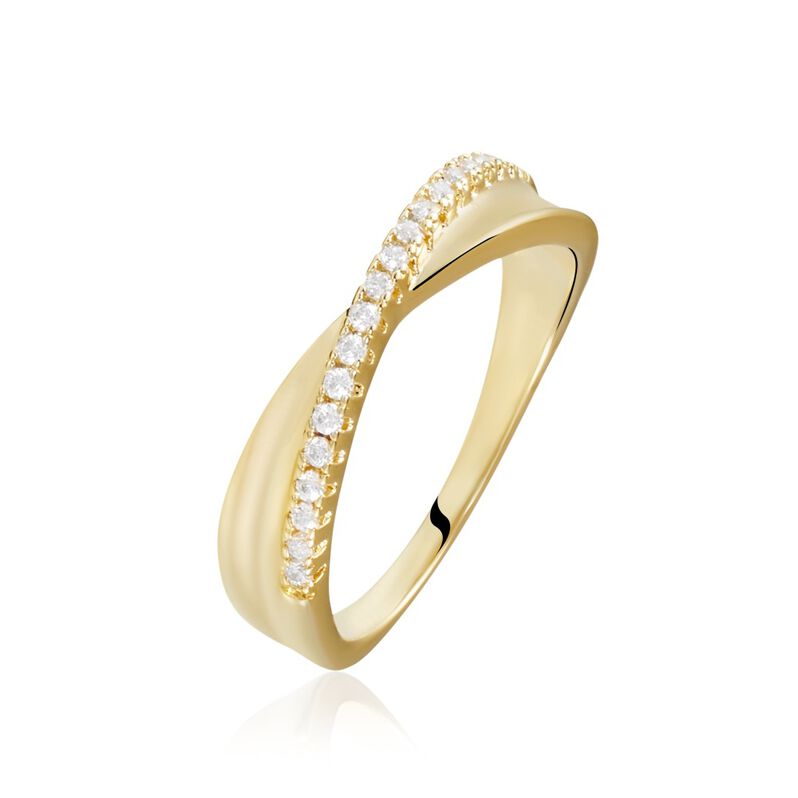 Anello Golden Dream Placcato Oro Giallo Cubic Zirconia - Spannringe Damen | OROVIVO