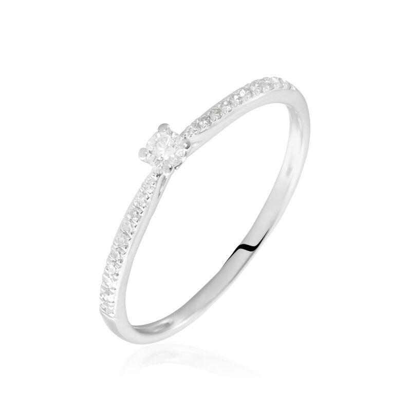 Solitaire Or Weiss Laetitia Diamant - Spannringe Damen | OROVIVO