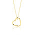 Damen Collier Gold 375 Geometrisch Coeur Twisted 4,5cm