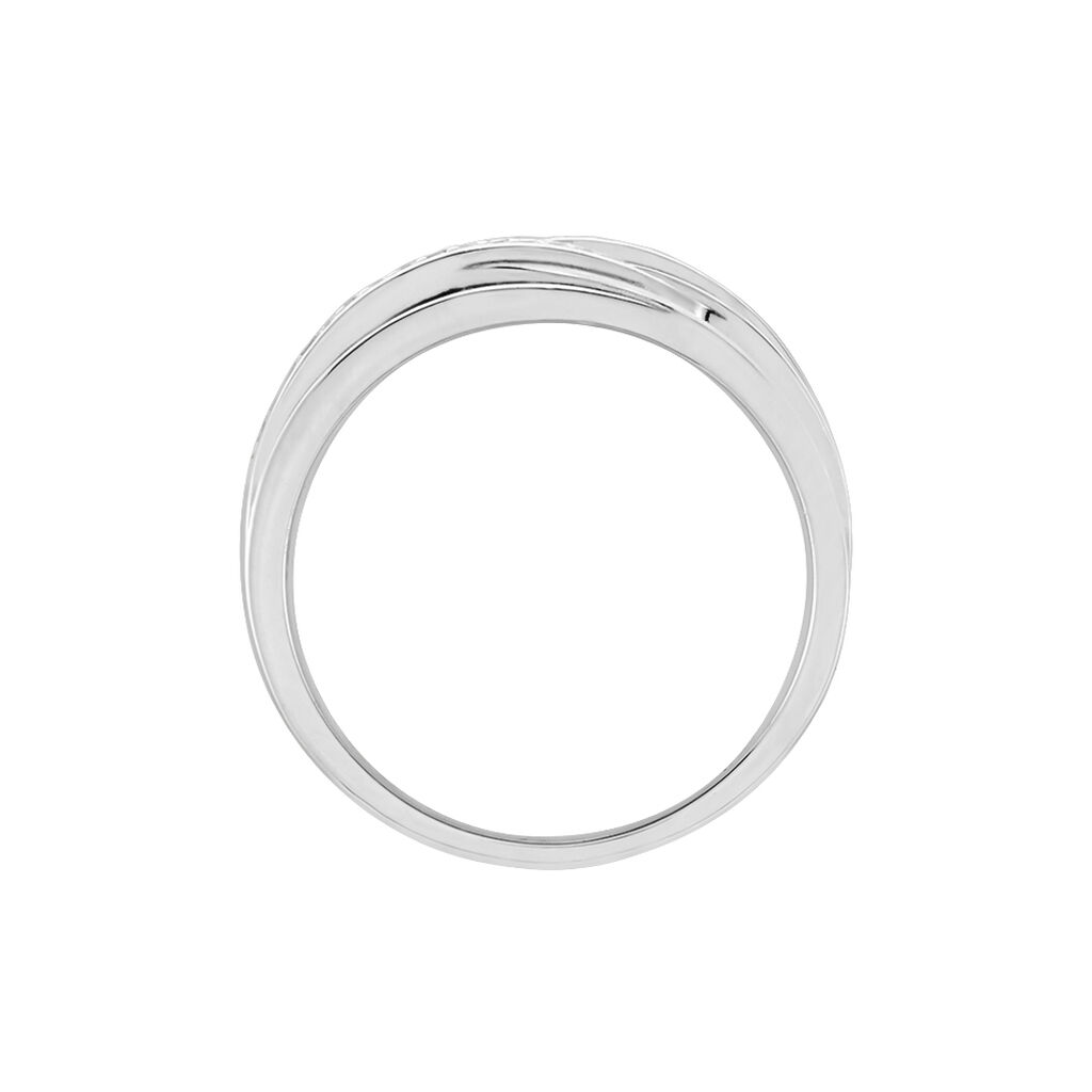Damen Ring Silber 925 Zirkonia gekreuzt Breite 10mm Suna - Ringe mit Stein Damen | OROVIVO