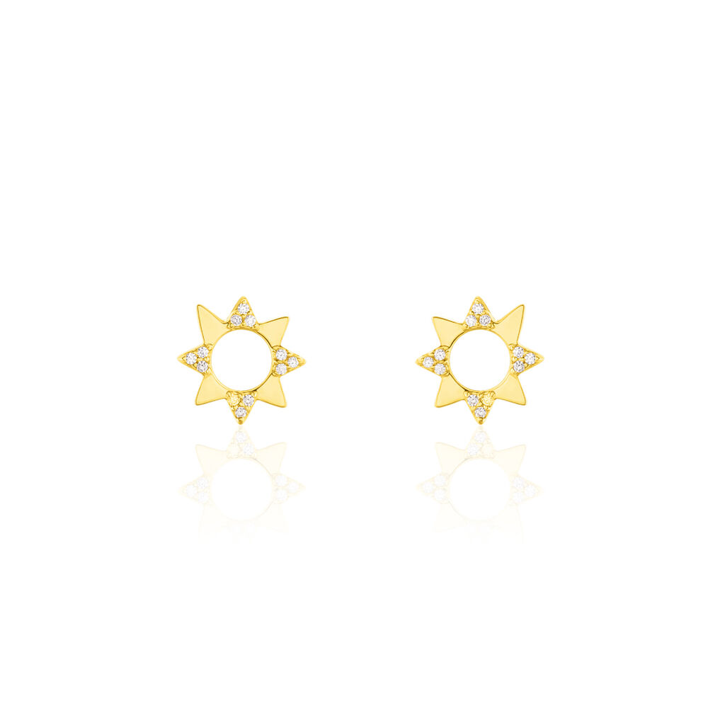 Boucles D'oreilles Or Jaune Albanne - Spannringe Damen | OROVIVO