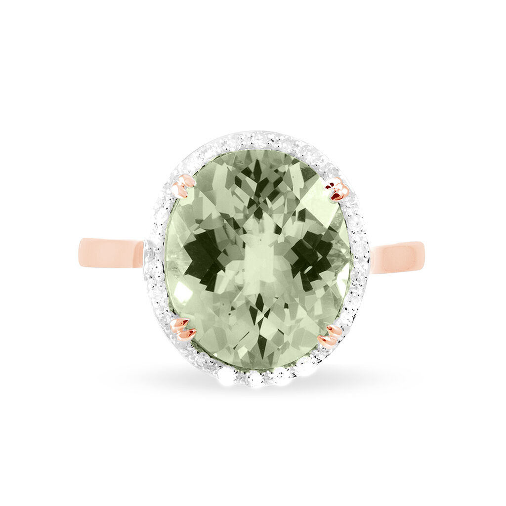 Bague Anna Or Rose Amethyste Et Diamant - Spannringe Damen | OROVIVO