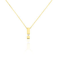 Damen Collier Gold 375 Diamant 0,04ct Barren Granada