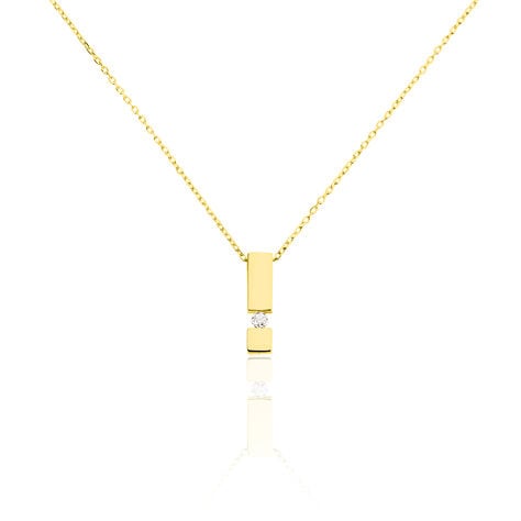 Damen Collier Gold 375 Diamant 0,04ct Barren Granada - Halsketten Damen | OROVIVO