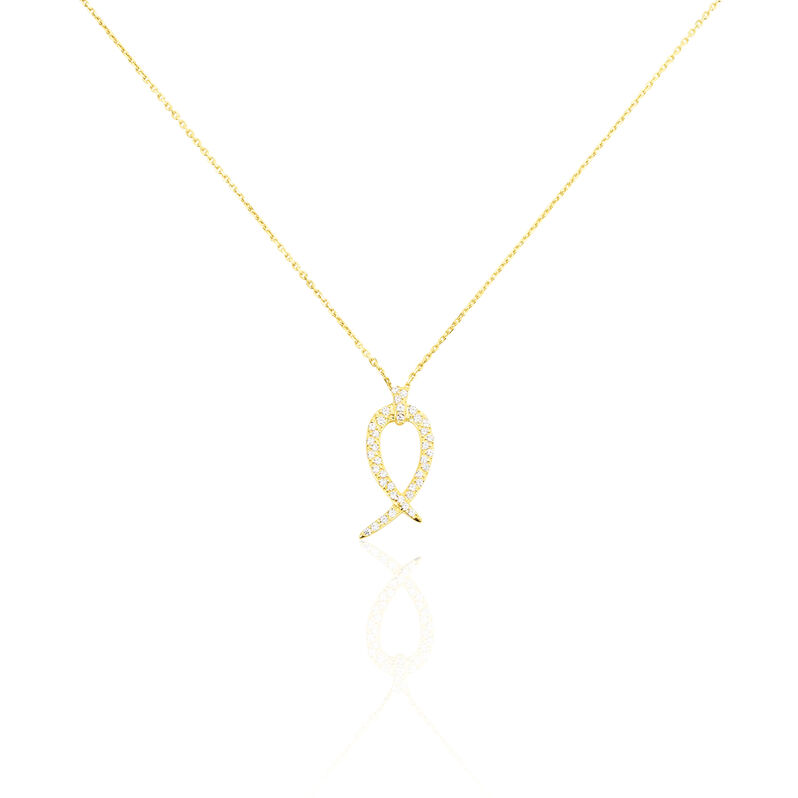 Collier Or Jaune Oxyde De Zirconium - Spannringe Damen | OROVIVO