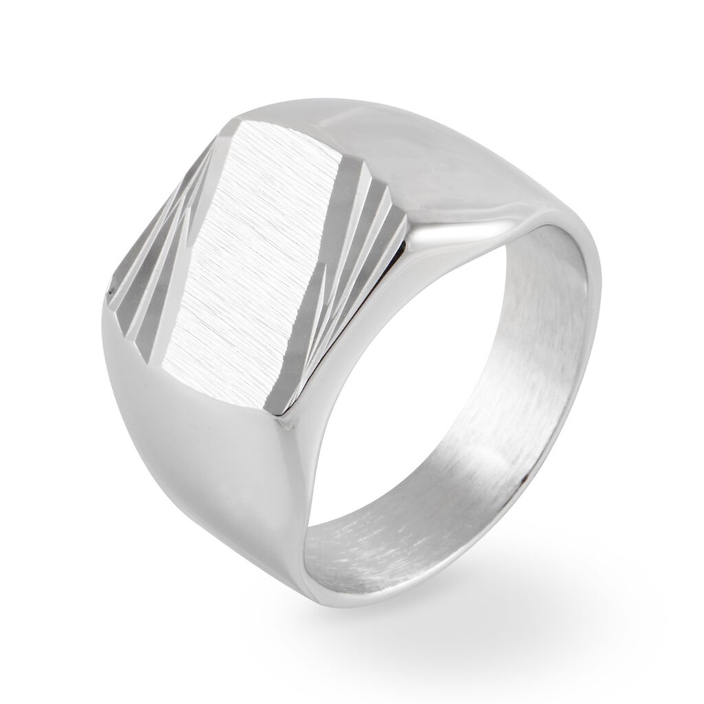 Chevalière Safietou Argent Blanc - Spannringe Herren | OROVIVO