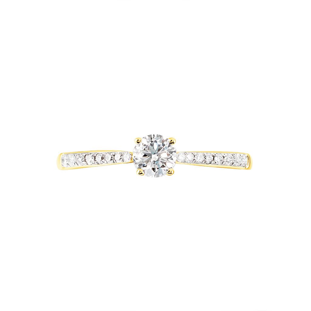 Bague Solitaire Hemera Or Jaune Diamant - Spannringe Damen | OROVIVO