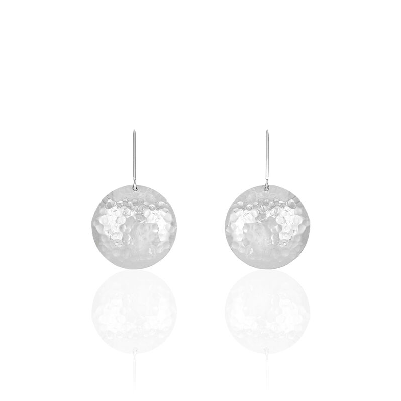 Boucles D'oreilles Pendantes Felicia Argent Blanc - Spannringe Damen | OROVIVO