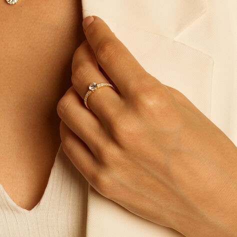 Damen Ring Vergoldet Zirkonia Mireilla  - Verlobungsringe  | OROVIVO