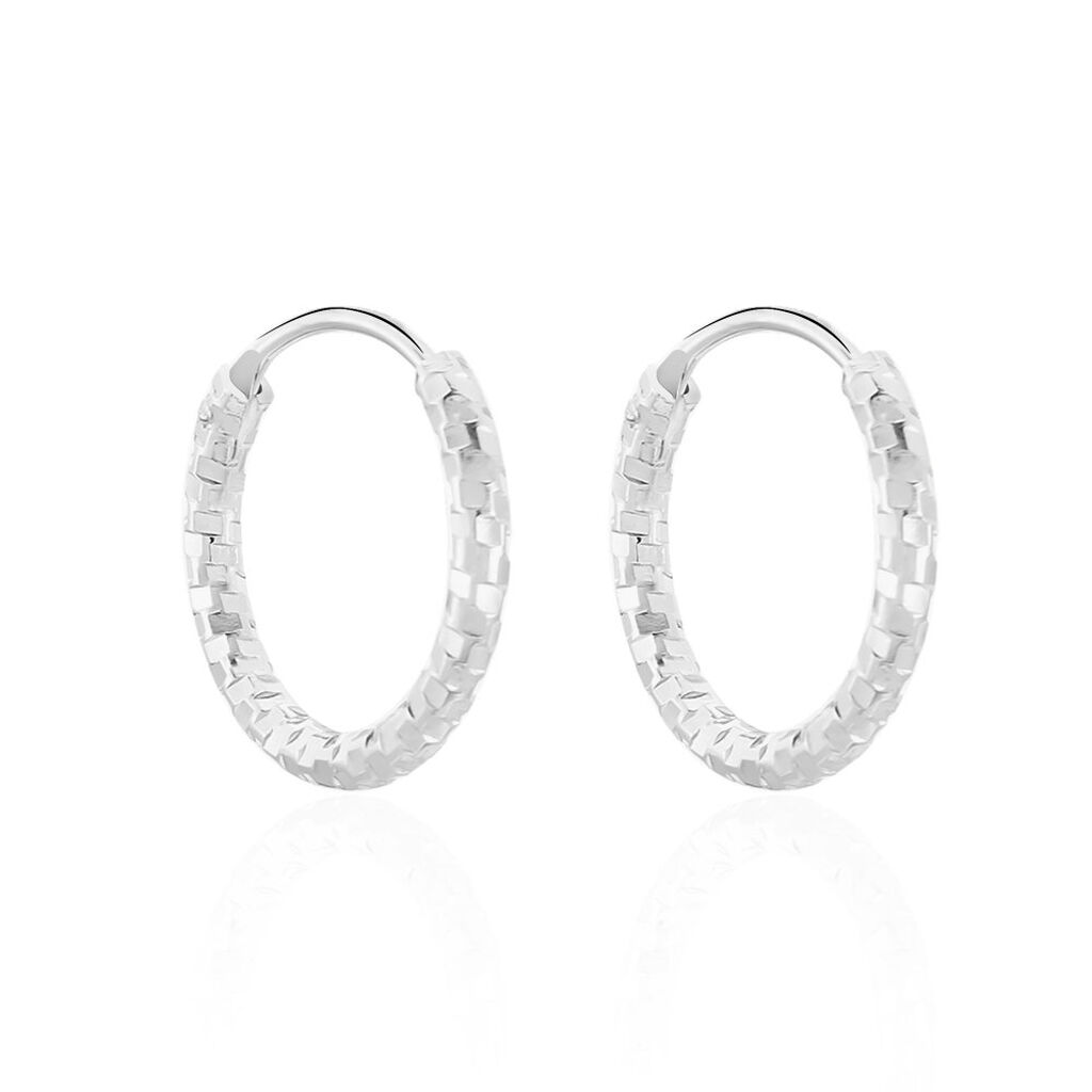 AGATHE DIAM. 2 Damen Creolen Silber 925