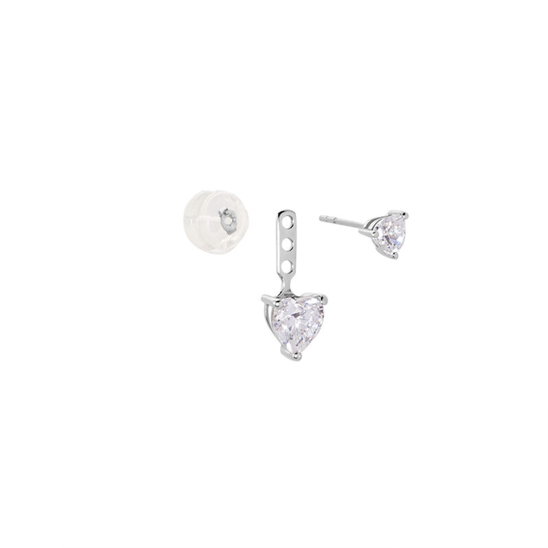 Bijoux D'oreilles Zeren Or Blanc Oxyde De Zirconium - Spannringe Damen | OROVIVO