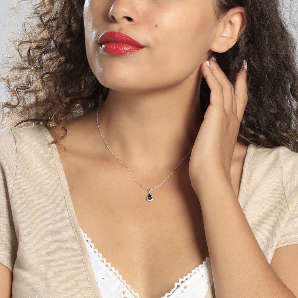 Collier Anatolie Or Weiss Poire Topaze - Spannringe Damen | OROVIVO