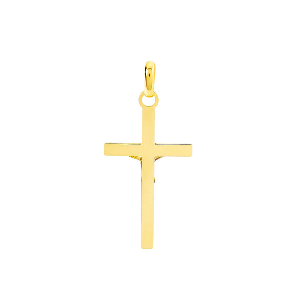 Pendentif Damian Croix Or Jaune - Spannringe Familie | OROVIVO