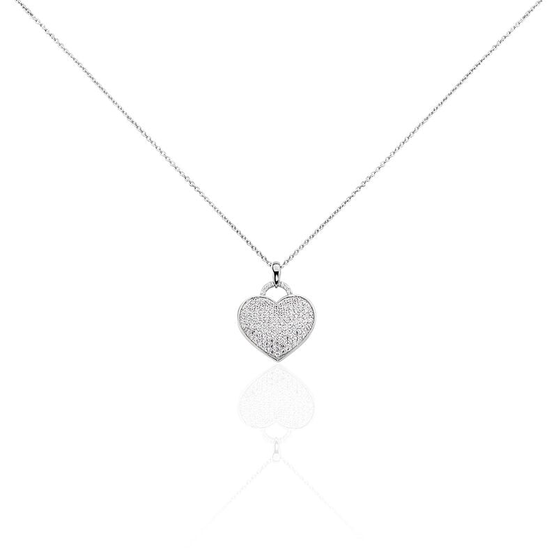 Collier Argent Achilles Coeur Cadenas Oxydes - Spannringe Damen | OROVIVO