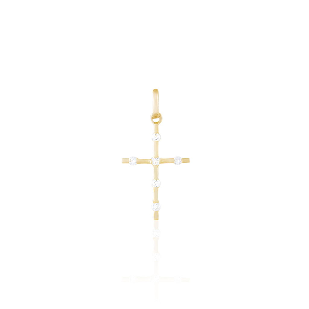 Kreuz Anh&auml;nger Gold 375 Zirkonia Esther