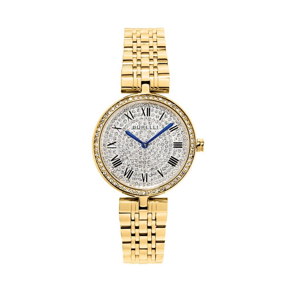 🦚 Borelli Damenuhr Sandnes BR.4217L/02M Quarz, Uhr mit Stein