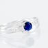 Damen Ring Wei&szlig;gold 375 (9 Karat) Saphir Blau 0,27 ct