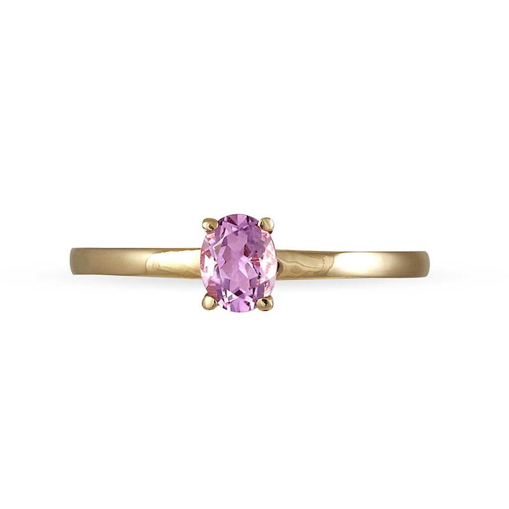 Bague Lily Or Rose Aigue Marine - Spannringe Damen | OROVIVO