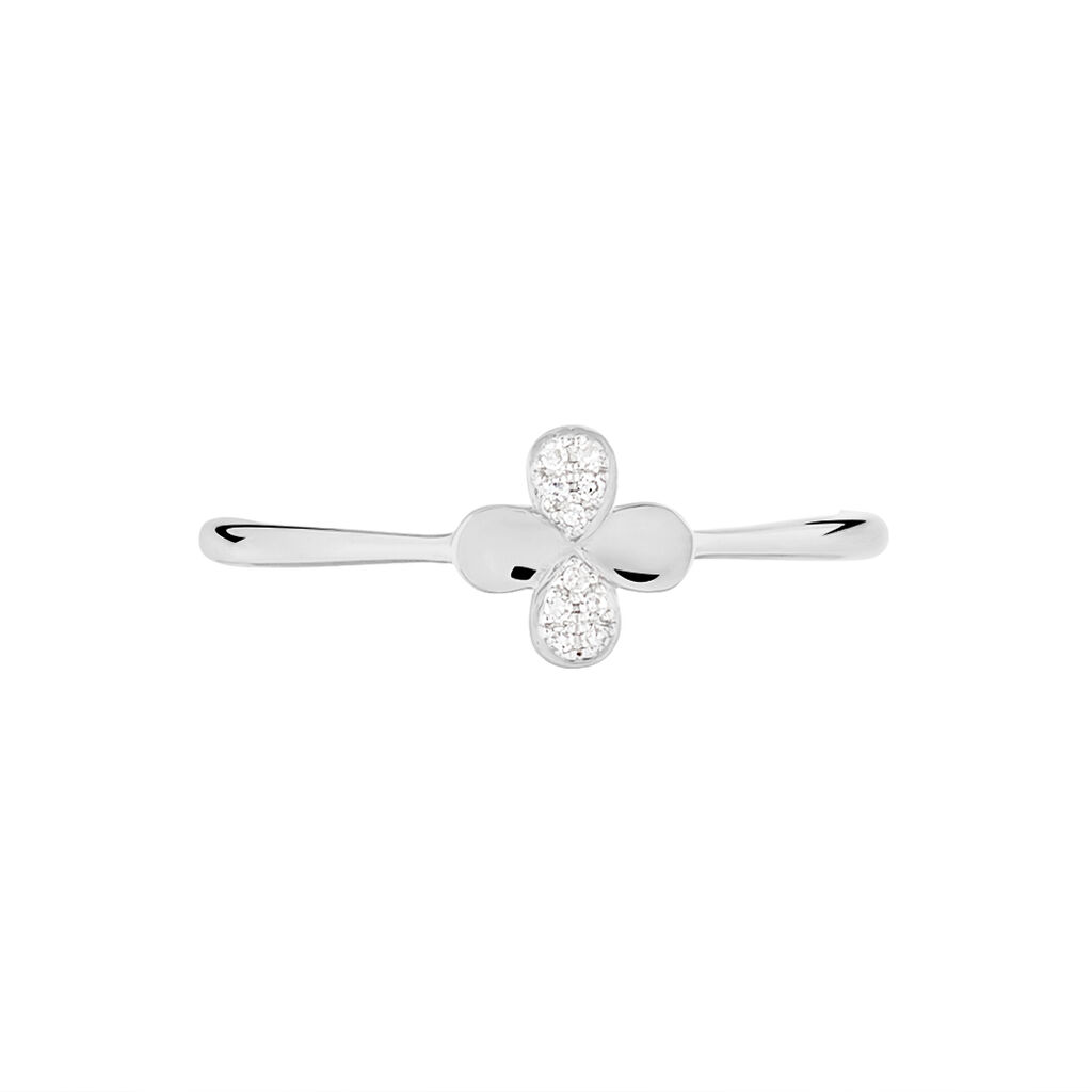 Bague Emilia Or Blanc Diamant - Spannringe Damen | OROVIVO